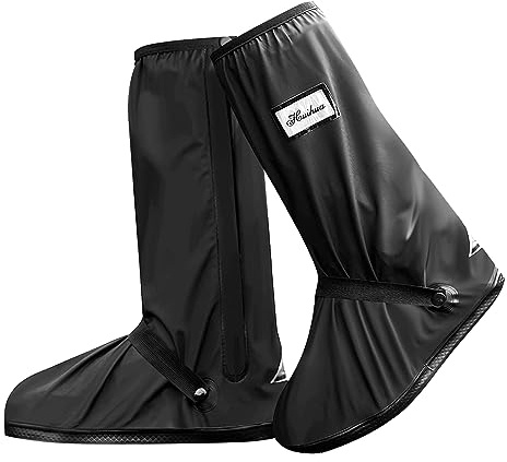 Desoto Overshoes Waterproof Shoes Cover Mudsavers Boots Covers Rain Shoe Protector Footies Feet Gaiters with Non Slip Sole for Rain Snow Mud Dust (XL)
