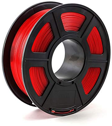 3D-Drucker-Filament PETG, 1,75 mm, 1 kg, Kunststoff-Filament-Verbrauchsmaterial, PETG-Material, für 3D-Drucker (Farbe: transparentes Rot)