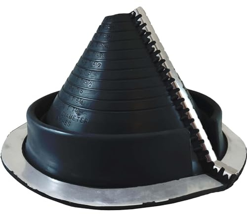 RF802B (5,1 cm – 19,8 cm) Retrofit schwarzes EPDM-flexibles Rohr, blinkend, Dektite: Dachheber – Rohrmanschette – Rohrblinken