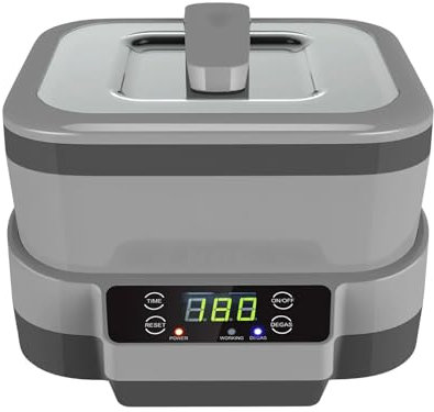 DINGK Digital Ultrasonic Cleaner, 1.2 L Professional Ultrasonic Cleaning Machine, Stainless Steel Ultrasonic Cleaning Machine with Basket, Digital Touch Control, for Jewelry/Eyeglasses/Home