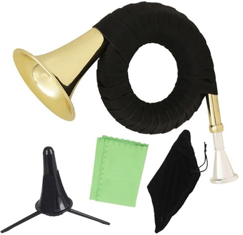 Professionelle Waldhorn Blechblasinstrument Bb Großes Jagdhorn Waldhorn Goldenes Waldhorn Mit Ständer