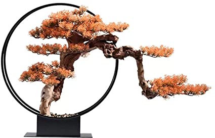 Künstlicher Bonsai-Baum Künstlicher Bonsai-Baum, neuer chinesischer Stil, Simulation Willkommenskiefer, Bonsai-Baum, Zuhause, Innenbereich, große Simulation, Topf, Büro, Desktop-Dekor, gefälschter Bau
