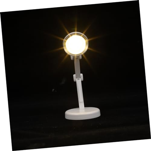 OSALADI Kleiner LED Nachttischlampe Warmweißlampe Kleine Wiederverwendbare Lampe aus Kunststoff mit LED Beleuchtung für Schlafzimmer und Lesen zu Hause