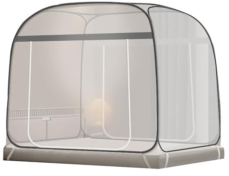 Moskitonetz, Faltbarer eintüriger Moskito-Camping-Vorhang, kostenlose Installation, großes Raumverschlüsselungs-Moskitonetz,C,1.8 * 2M