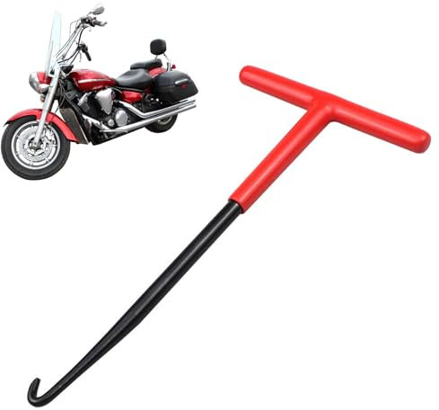 Auspuff Federhaken, Motorrad Federzieher Bremse, Motorrad Federzieher, Motorrad Werkzeug Federhaken, T Haken Federzieher, T-Griff Federhaken, Zur Reparatur von Motorrädern,Fahrrädern(15.5X 8.5cm)