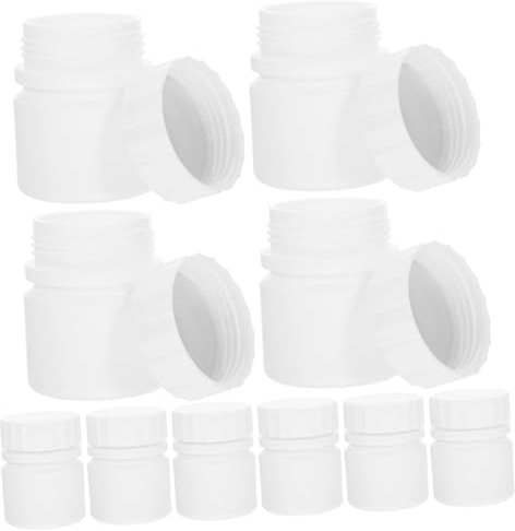 SOLUSTRE 12 Stück Hdpe Kleine Pulverfläschchen 30 Ml Mit Schraubverschluss Wiederbefüllbare Medikamentenflaschen Zur Aufbewahrung Kompakte Flaschen Für Reisen Und Outdoor