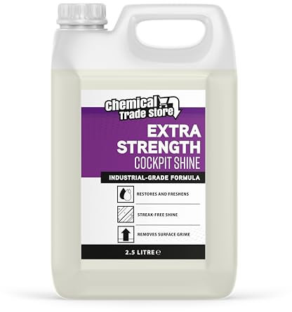 Chemical Trade Store - Cockpit Shine | Car Interior Cleaner Restores Dashboards and Trims - Suitable for Plastic, Rubber and Vinyl, Ideal for Car Detailing - 2.5 Litre
