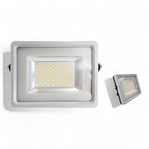 Briconess.com Proiettore LED 150w ultraslim 6000k Alluminio Riflettente Vetro temperato ip65 Lunga Durata Fascio Ampio 100 Gradi