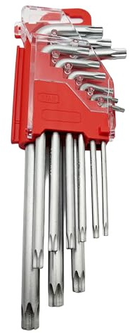 Set di 9 cacciaviti Torx in acciaio CRV TX T 10,15,20,25,27,30,40,45,50