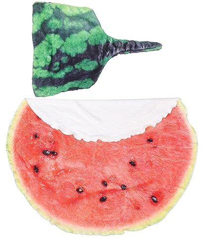 VALICLUD 1satz Wassermelonen Babydecke Mit Mütze Flanell Kuscheldecke Für Kleinkinder Als Wickeldecke Fotorequisiten Für Unterwegs Atmungsaktiv Und Weich