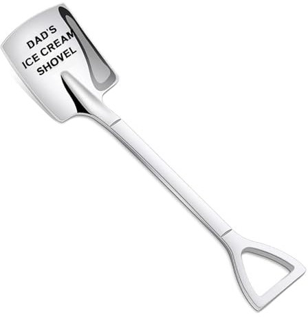 AOOTUERL Papa's Ice Cream Spoon - Engraved Stainless Steel Spoon - Funny Gifts for Dad - for Dad, Grandpa, Papa Ice Cream, Coffee, Desserts Birthdays, Father's Day