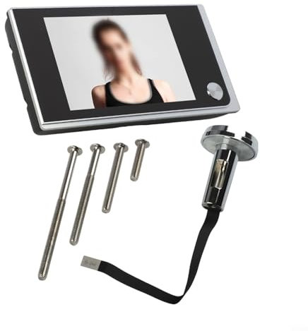 Zilimontt Cámara digital de seguridad para puerta, con visor de timbre de video HD 720P, pantalla de 3.5 pulgadas, cámara de monitoreo de 120 grados, para entrada del hogar