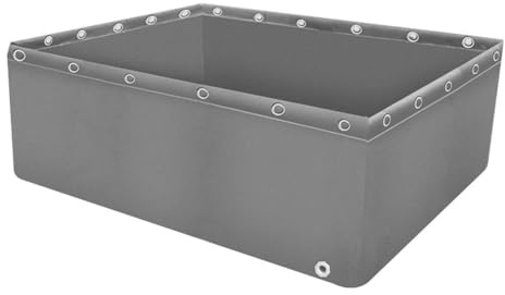 Piscina pieghevole e serbatoio per pesci – 6 x 4 x 1,5 m serbatoio fuori terra per irrigazione acquatica Bing e acquari – portatile facile installazione