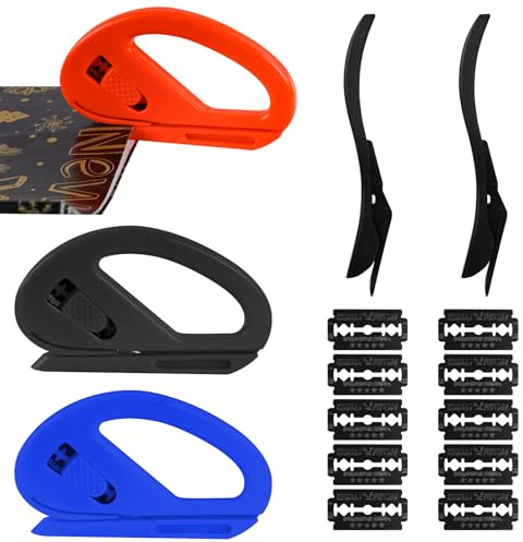 Geschenkpapier Schneider, 5 Stück Folienschneider Papierschneider Wrapping Paper Cutter für Geschenkpapier Weihnachten Rollen Geschenkband