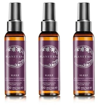 Planet Spa Aromatherapy Pillow Mist with Lavender and Chamomile Essential Oils, 100ml, Pack of 3