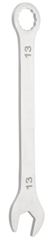 QUARKZMAN Llave Combinada Extra Delgada 13mm Métrica De 12 Puntas Plateada | Y Boca Abierta, Herramienta De Acero Inoxidable De Doble Extremo, Para Automóviles Tuberías Muebles Maquinaria