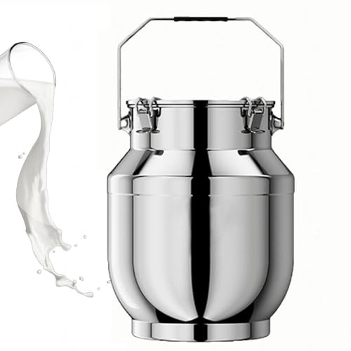 Seau Alimentaire 5l Hermétique Bidon Alimentaire Inox Pour Huile Et Aliments Pour Stockage,capacity-10liter