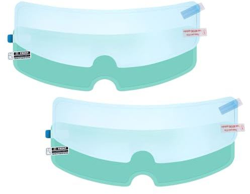 Cabilock 4pièces Lot de Films Anti-buée et Imperméables pour Visière de Casque de Moto Protection la Pluie Buée Facile à Installer