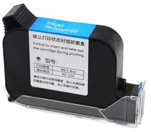 JUNWLREFR Cartouche d'encre for imprimante à Jet d'encre Portable en Ligne, solvant écologique à séchage Rapide, 12.7mm, Compatible JS12 for H-*/P(1 Red cartridges)