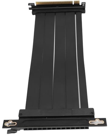 Bewinner PCIe 4.0 X16 Riser-Kabel 40 Cm, 90-Grad-Reverse-GPU-Verlängerungskabel, Flexible Hochgeschwindigkeits-64-Gbit/s-Extenderkarte für RTX 4090, RX 8900, ITX, Mining Rig, Vertikale Montage (40cm)