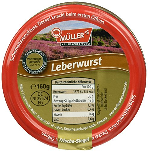 Müller's Leberwurst, 6er Pack (6 x 160 g)
