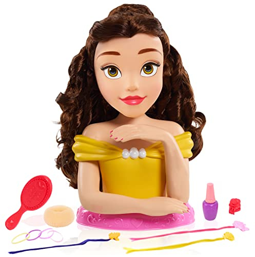 Disney Princess Belle Deluxe Styling Head, Hårstyling, Hårborste, Hårförlängningar, Makeup Plagg, Kids, 3-18 År, Flickor