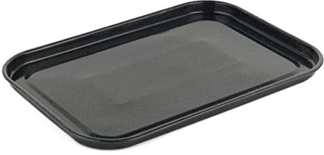 Russell Hobbs CW11441 Vassoio da forno con rivestimento in smalto porcellanato Romano, 40 cm, pizza rettangolare, teglia forno piccolo, nero