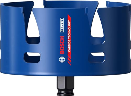 Bosch 1x EXPERT Construction Material PC Plus Lochsäge (für Weichholz, Grobspanplatte, Ø 121 mm, Professional Zubehör Bohrmaschine)