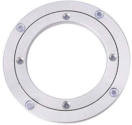 Heavy Duty Aluminium Alloy Rotating Bearing Lazy Susan Turntable Round Dining Table Smooth Swivel Plate(6 inch)