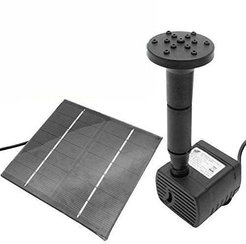 Riloer fuente solar accionado panel estanque jardín bomba de riego kit 200L/H 7V, 1.2W fuente flotante decoración