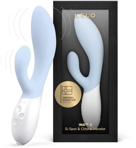 LELO INA 3 Rabitt Vibrator für Frauen, Vibration für Frauen, Klitoris und den G Punkt, Vibratoren mit 10 Vibrationsmodi, G Punkt Stimulator für Sie, Vibratoren mit Klitorisstimulation, Seafoam