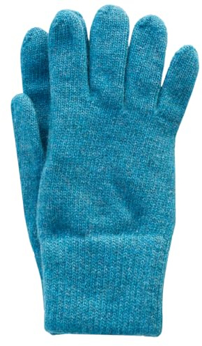 FosterNatur, Guantes de lana para mujer, 100% lana extrafina, turquesa, 7.5