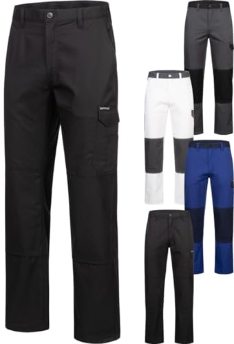 Safetytex Twill Arbeitshose Bundhose mit Knietaschen | Strapazierfähiges Material, Cargo-Design, viele Aufbewahrungsmöglichkeiten, bequemer Schnitt, ideal für Handwerk und Montage