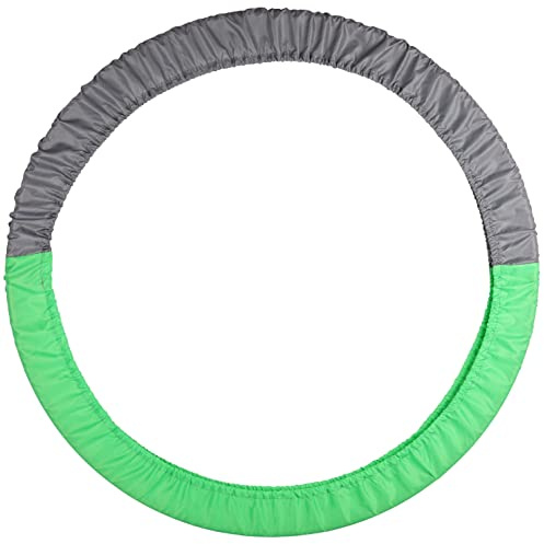 DRUNA Funda de Aro de Gimnasia Rítmica Indigo Tamaño Universal 60-90 cm | Ideal para Competencias y Entrenamientos Verde Claro- Gris