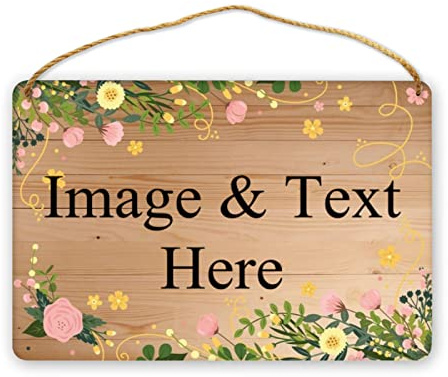 DJNGN Personalisierte rustikale Holzschilder, individuelle Wanddekoration, Türschild, Willkommensschild, Männerhöhle, Namensschild, Dekorschild mit Text für Wandtüren