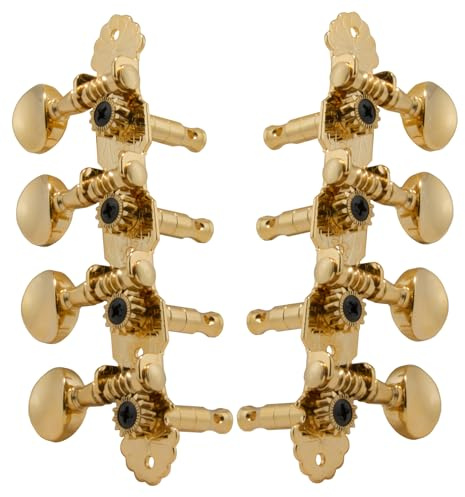 Grover 304G Sta-Tite Mandolin Machines - Mandolin Machine Heads, 4 + 4 - Gold