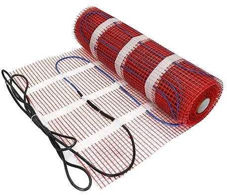Underfloor Heating Mat 150W/m2 Self-Adhesive Electric Warm Floor System Heating Cable Save Energy Easy to Install (3.5m²(50cm*7m))
