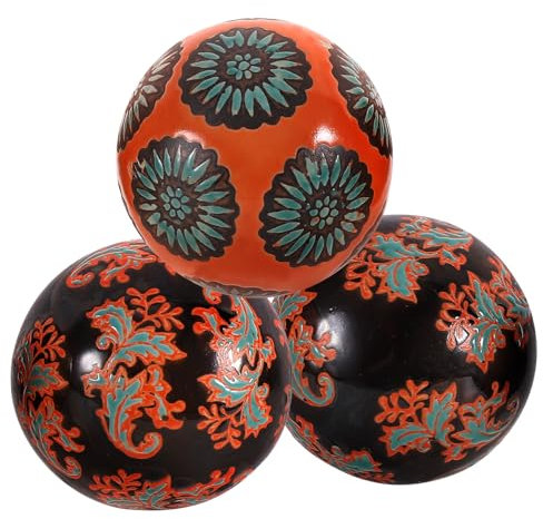 HOOTNEE 3 Stück Farbige Keramikkugeln 8cm Schwimmend Aus Robustem Porzellan Vintage Dekoration Für Aquarium Teich Und Wohnraum