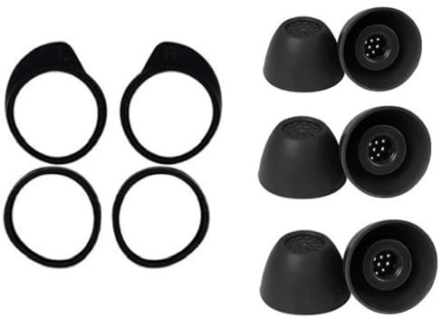 Wiki VALLEY Cuscinetti di ricambio per auricolari Galaxy Buds FE, in morbido silicone, nero, adatti per Samsung True Wireless