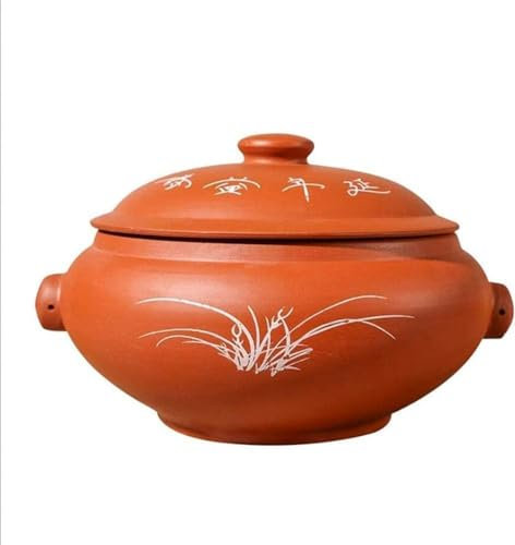Pentola da cucina in ceramica, pentola a vapore per cottura lenta, resistente al calore, 1,5 l