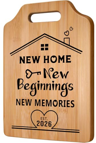 Gleevara New Home Gifts, House Warming Gifts New Home, Creative Bamboo Cutting Board Housewarming Gift, Unique Housewarming Gift for Couple, Friends