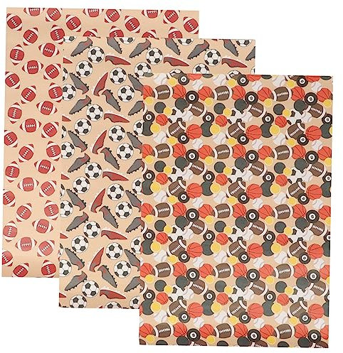 FRCOLOR Sport-geschenkpapierrolle – Football Baseball Fußball Basketball Tennis Billard Kraftpapier-geschenkpapier