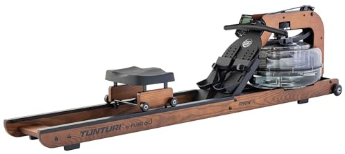 Tunturi Signature R90W Rudertrainer - Rudergerät mit 5 Widerstandsstufen - Herzfrequenzmesser - Wasserwiderstand - Rudergerät für Zuhause