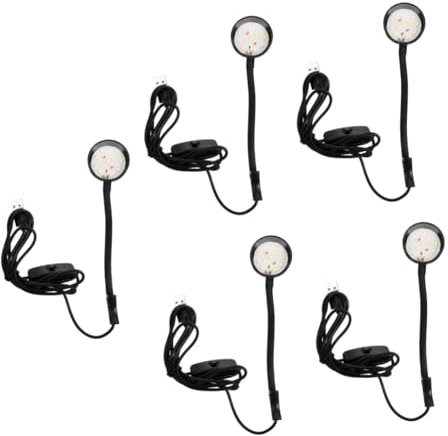 BESPORTBLE 5stücke Aquarium Clip-lampe Für Fischbehälter Usb- Einstellbare Helligkeit Für Aquarienpflanzen Und Dekoration Praktische Beleuchtung Für Zuhause