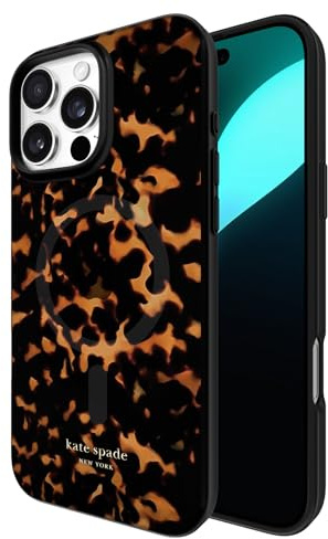 Kate Spade New York iPhone 16 Pro Max Case - Compatible with MagSafe - Designer Phone Case - Tortoise