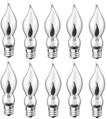 ShuoHui E12 Dekoeffekt Glühlampe Flackernde Kerze 230V 1,5W | dekoratives Leuchtmittel Flackerkerze (3)