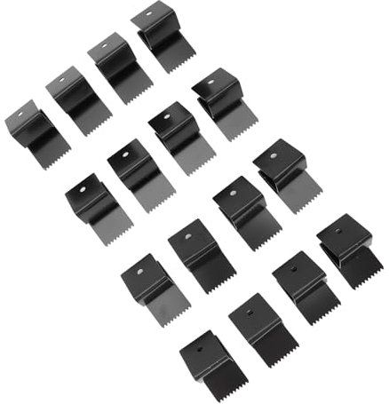Hurricane Window Clip Stainless Steel Reusable Board Up Clip Shutter Hardware for Window Guard Pack of 16PCS Protect Your Home with Ease (Black)