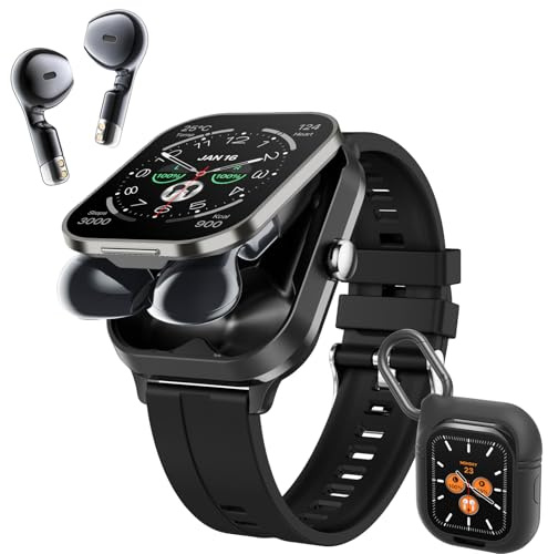Denash 2 in 1 Smart Watch mit Kopfhörer, 2,01 HD Bildschirm Smartwatch mit Telefonfunktion,100+ Sportmodi, Sportuhr mit NFC GPS Herzfrequenz Schlafmonitor Schrittzähler für Android & iOS