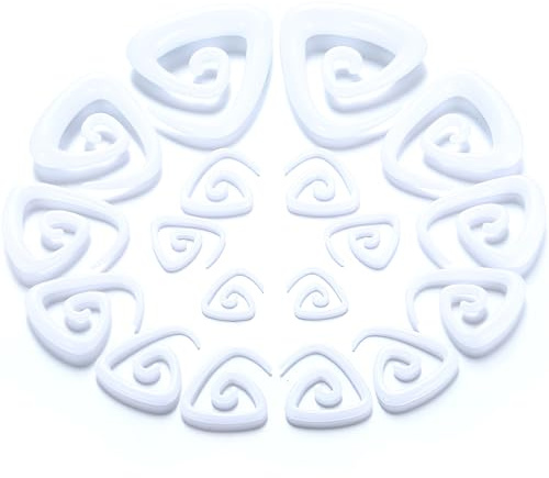 1 SET Schwarz Dreieck Acryl Dehnspiralen Plugs Tunnel Kegel Dehnungsschnecke Acrylkegel Dehnschnecke Kit Ohrringe Dehnstab Piercing Spirale Ohr Expander Frauen Herren 1.6 2 2.5 3 4 5 6 8 10 mm