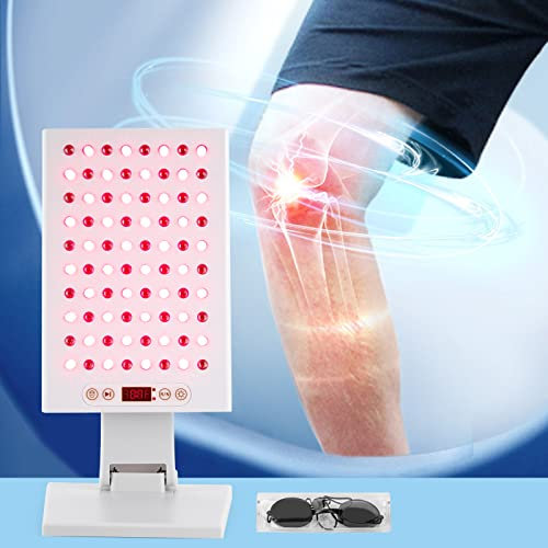ARBGO Rotlichttherapiegerät, Infrarotlichttherapie, Nahinfrarot-Lichttherapie, Rotlicht-Therapie-Lampe Ganzkörper-Lichttherapie-Panels mit 80 Dual-Chip-LEDs für Körperentlastung & Hautgesundheit